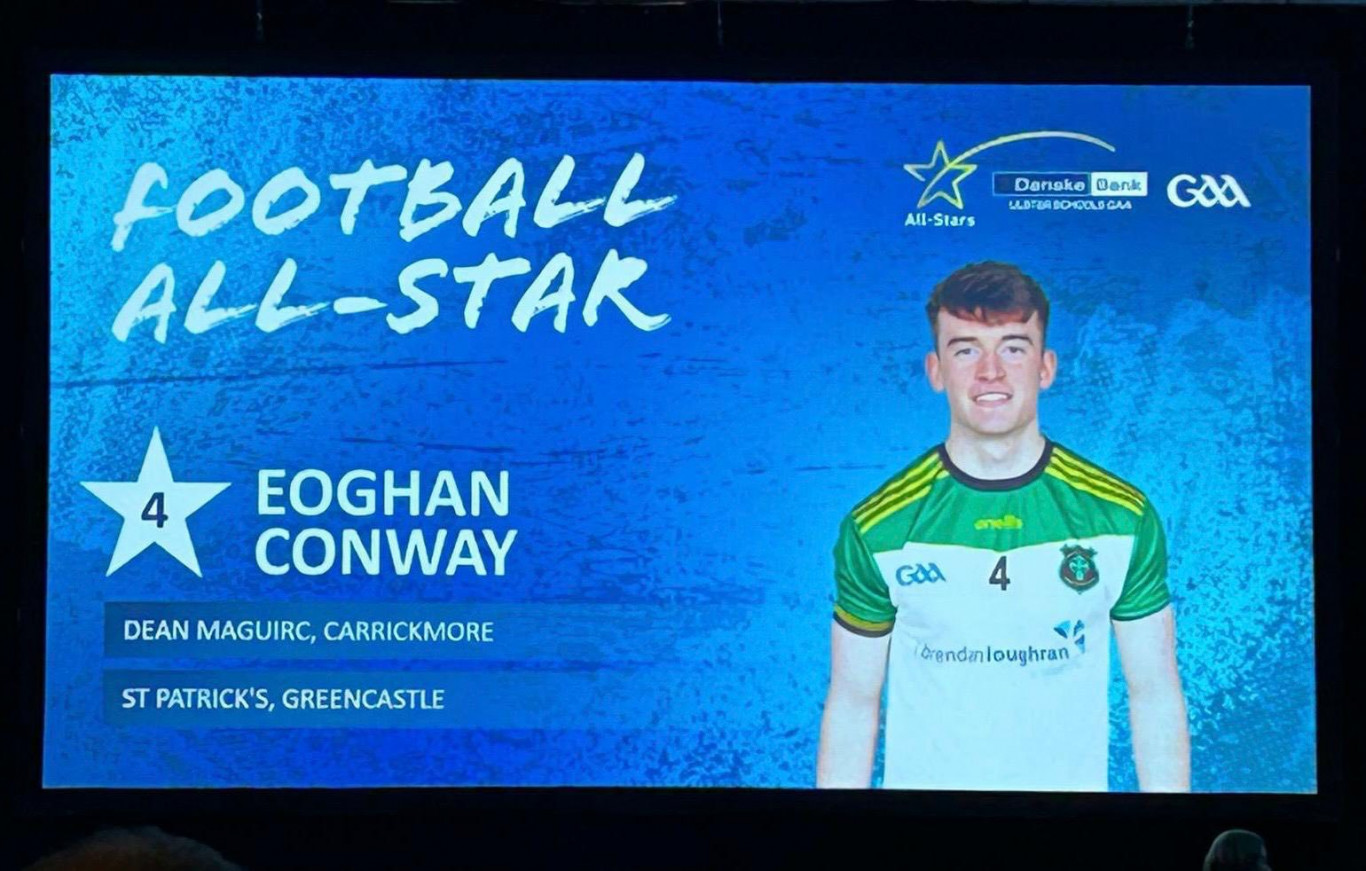 Ulster Schools All-Star award for Eoghan