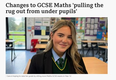 Changes to GCSE Maths – BBC interview the Maths Department